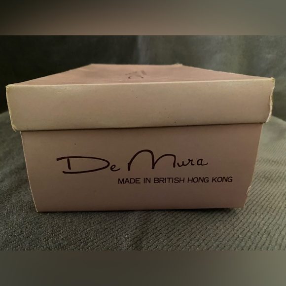 De Mura Blush Leather Topstitch Detail Slingback High-Heeled Sandal **VINTAGE** - Picture 13 of 14